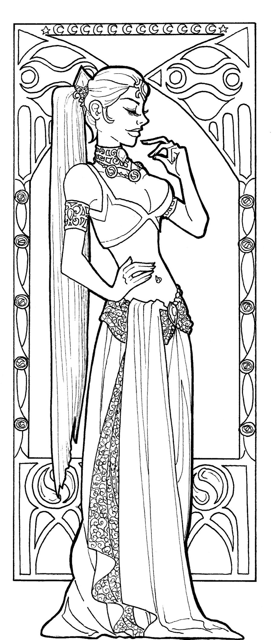 Art nouveau coloring pages to download and print for free