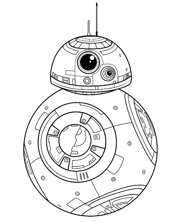 BB-8 coloring sheet droid Star Wars