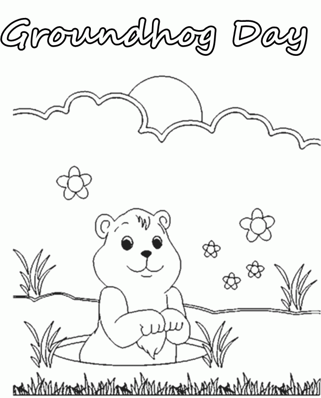 Happy Groundhog Day Coloring Pictures Coloring Pages For Kids #c5Z ...