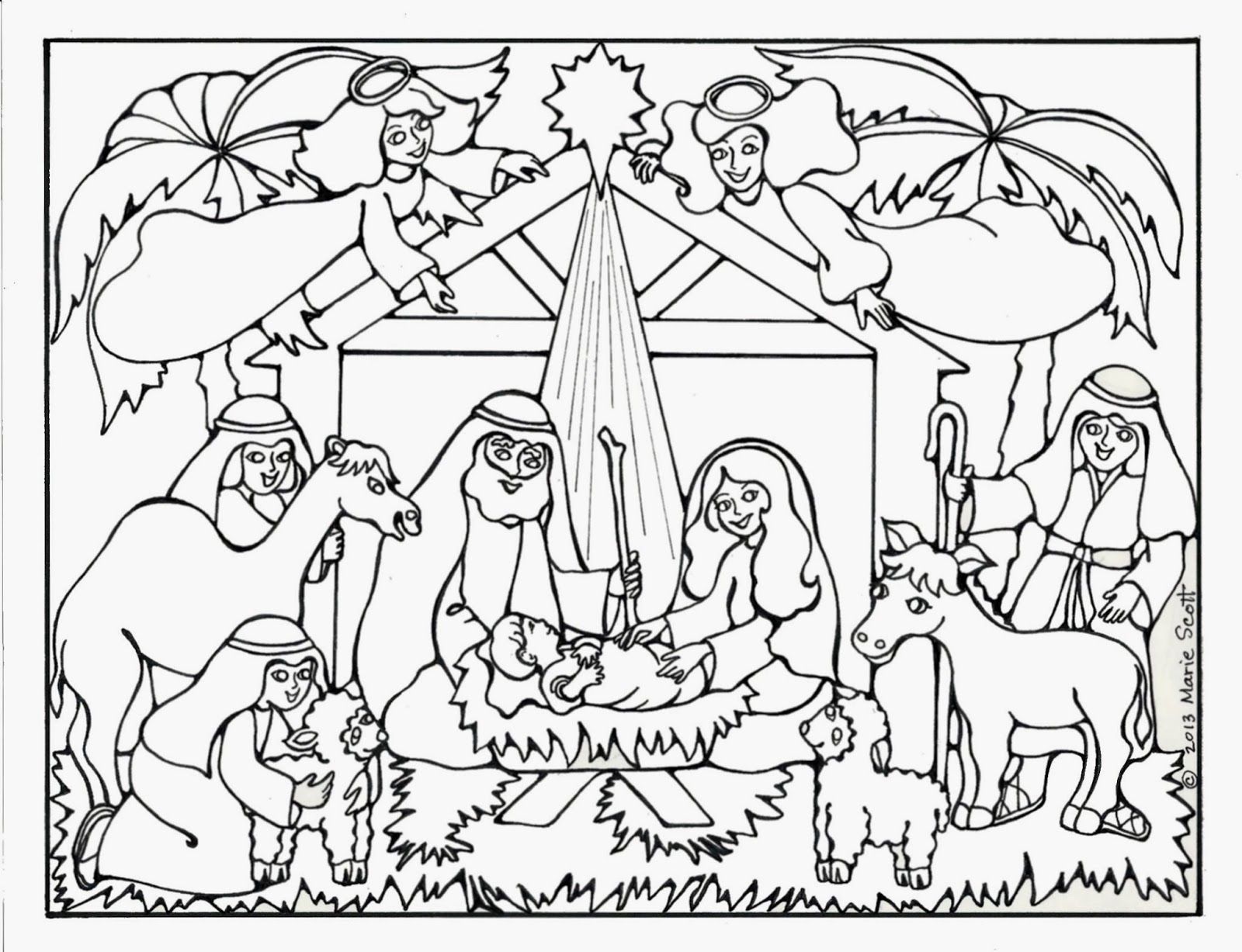Coloring Pages Sub Printable Nativity - Colorine.net | #3639