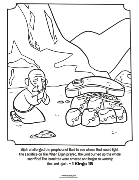 Elijah Praying - Bible Coloring Pages | What's in the Bible?