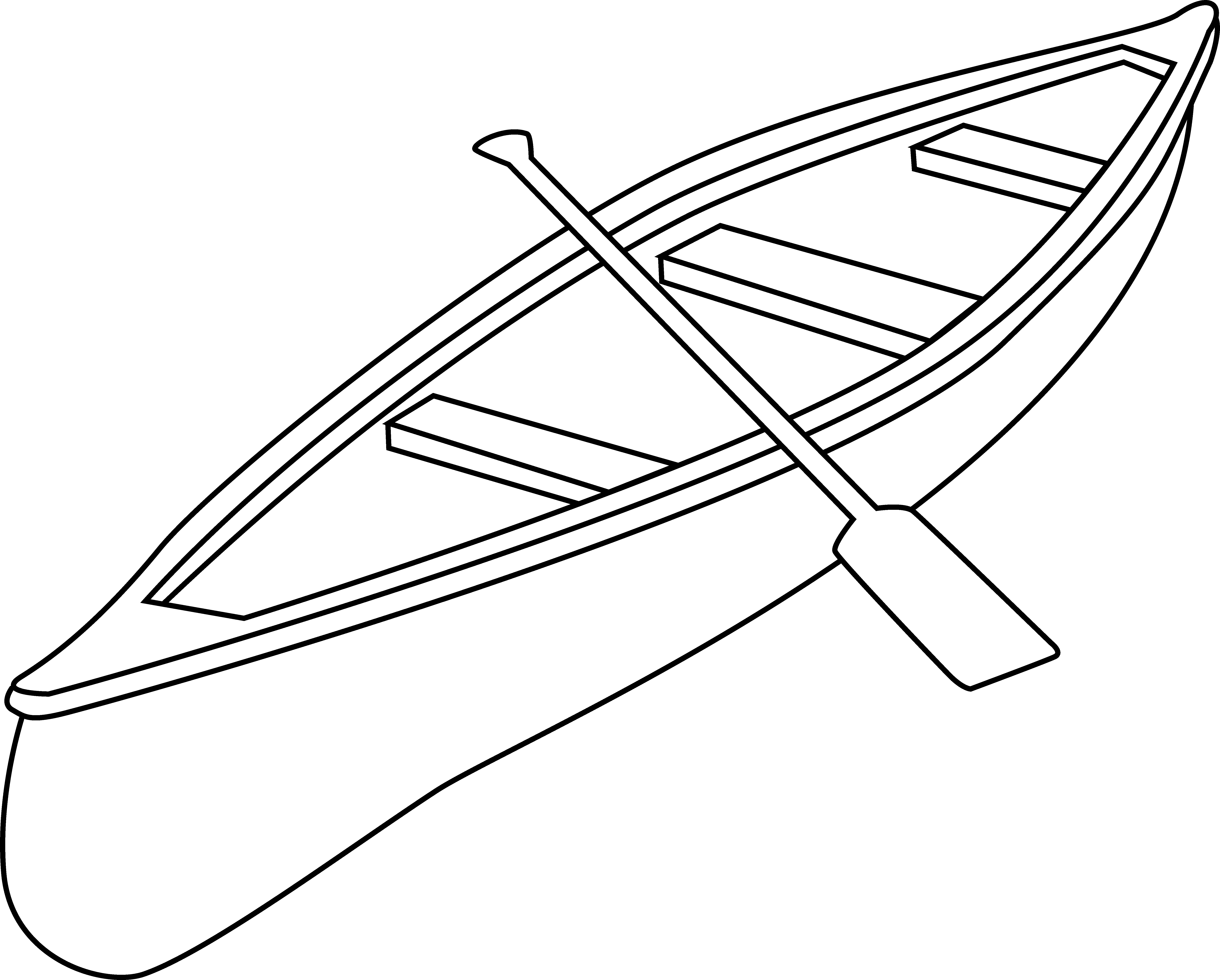 Free Canoe Clip Art Black and White Outline | Clip art, Canoe, Art