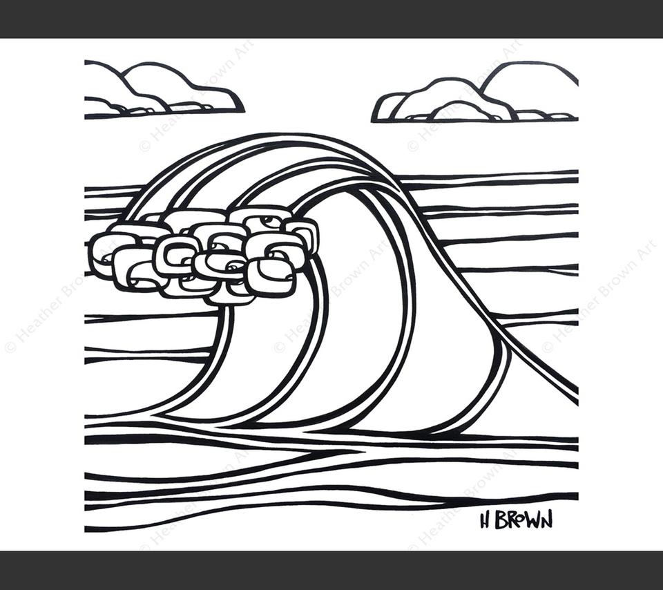 Surfartwave_coloringbook_heatherbrownart_web_large_2x Artist Coloring Books  Photo Inspirations Surf Art Wave Book Page For Adults –  Approachingtheelephant