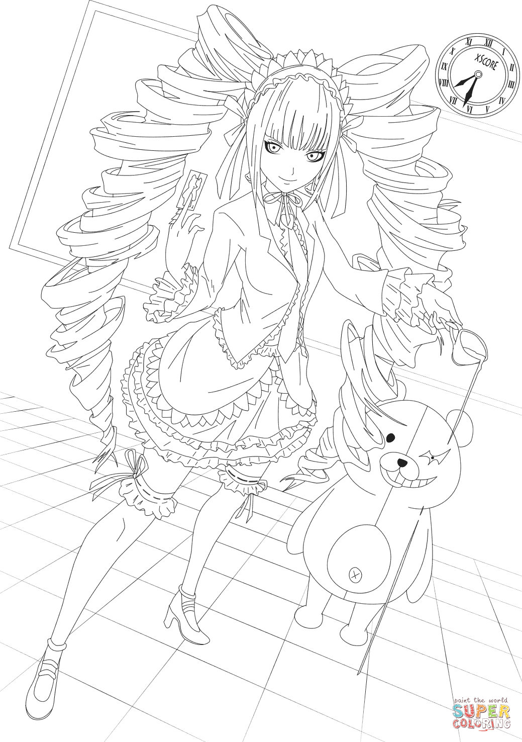 Celestia Ludenberg the Gambler from Dangan Ronpa coloring page ...