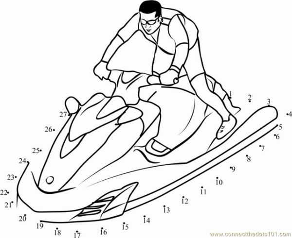 Free Printable Jet Ski Coloring Pages in 2020 | Jet ski, Airplane ...