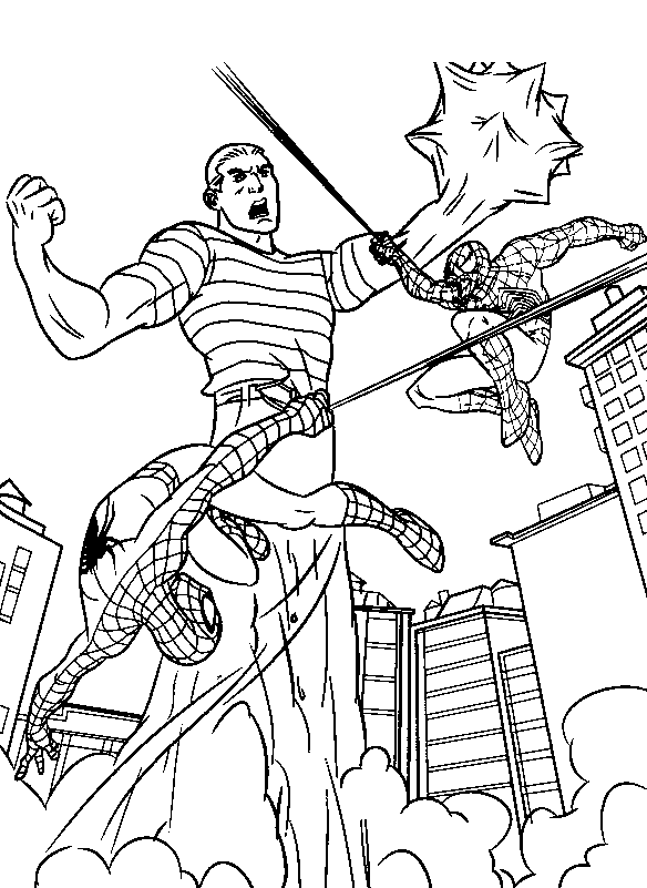 Spiderman 3 Sandman Coloring Pages