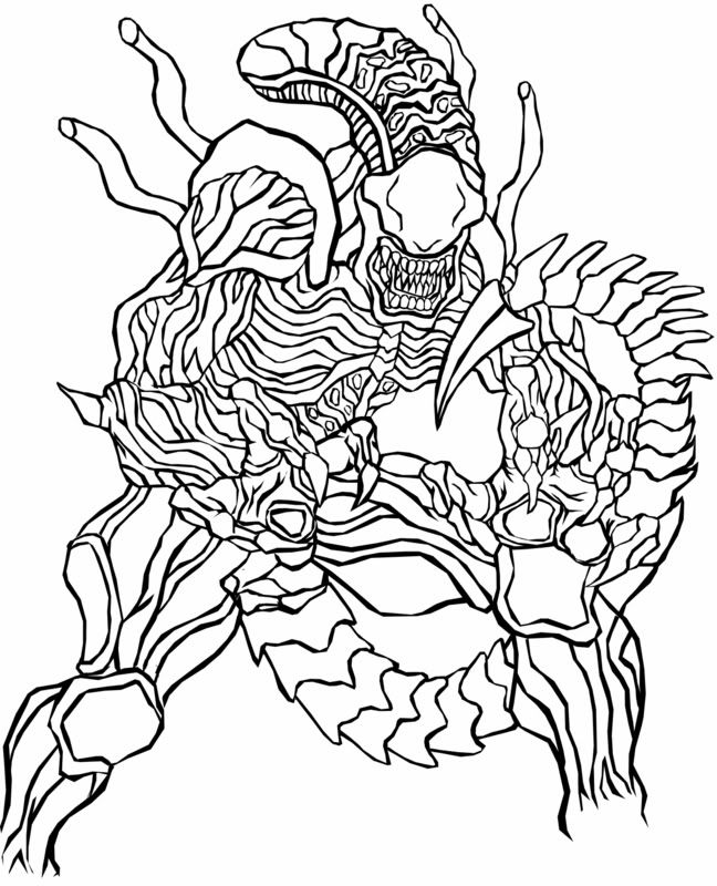 Predator coloring pages | Alien vs predator, Aliens versus ...