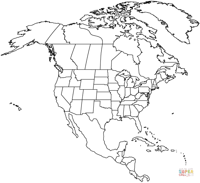 Mexico Map Coloring Page