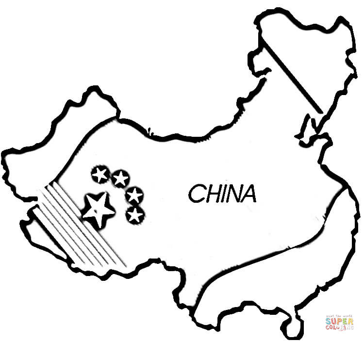 China Map Coloring Page