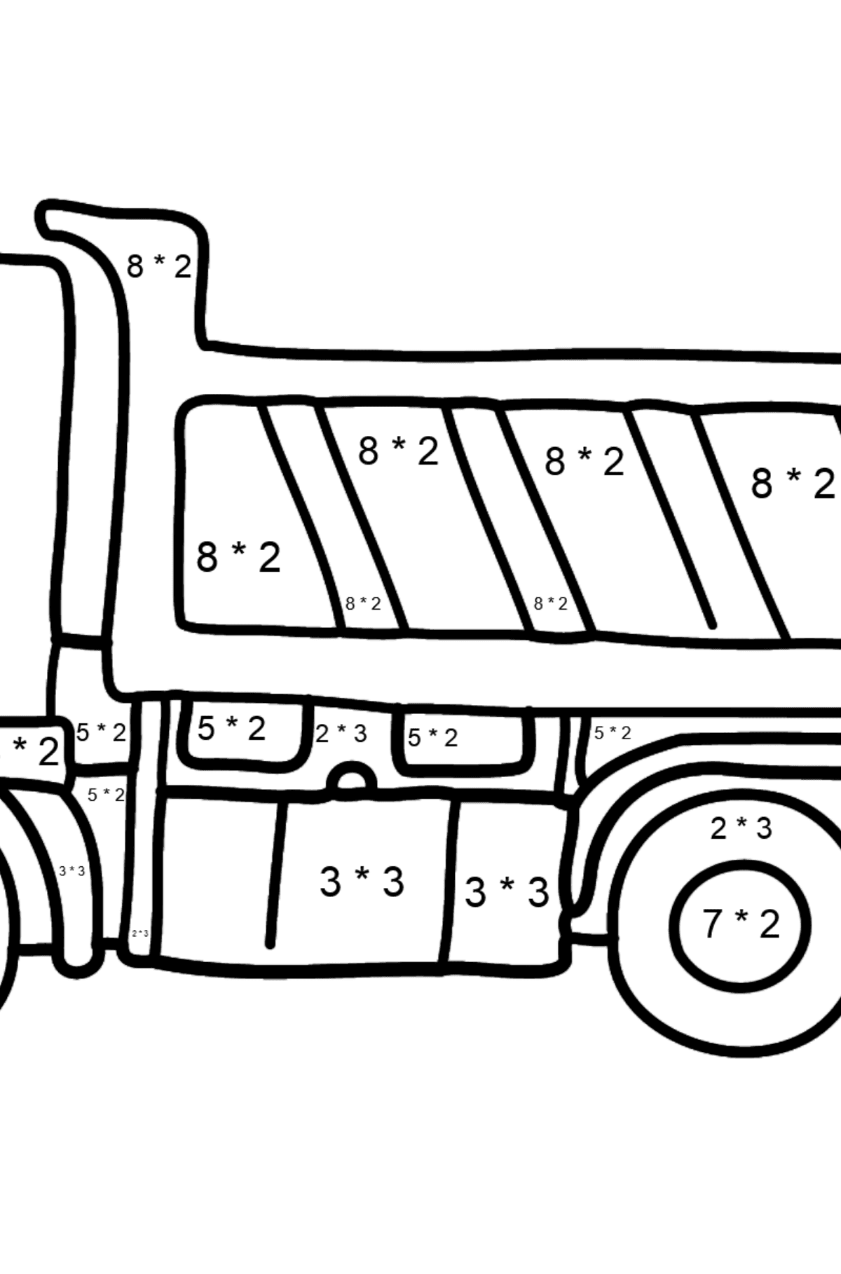 A Dump Truck Coloring Page ♥ Online, and Print for Free!