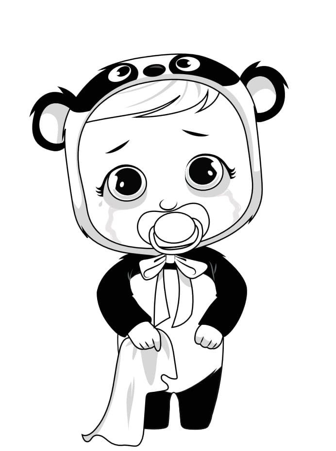 Pandy Cry Babie coloring book to print and online