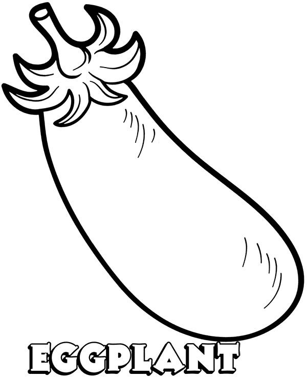 Eggplant Coloring Pages - Vegetable Coloring Pages - Coloring Pages For  Kids And Adults