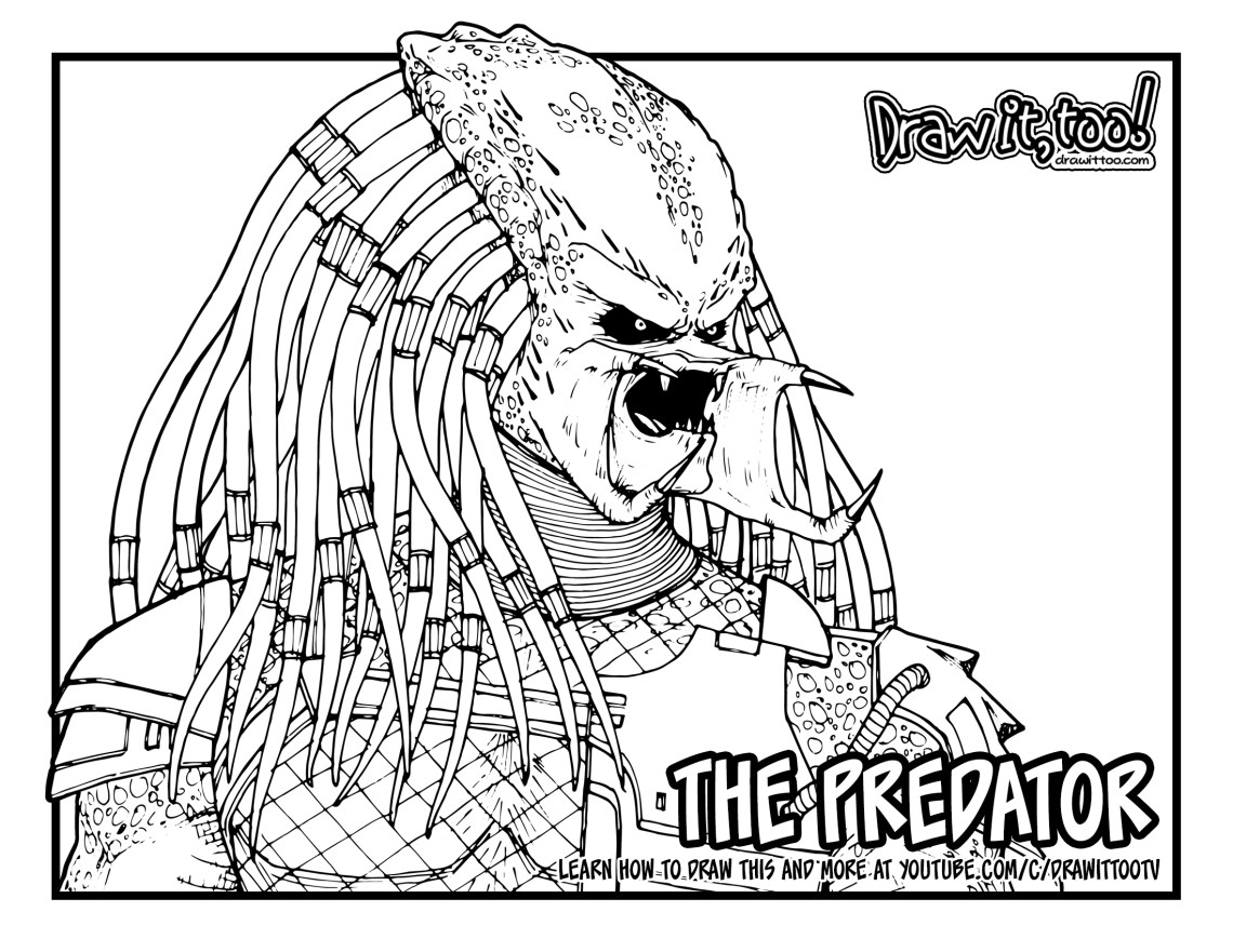 How to Draw the PREDATOR (Predator) Drawing Tutorial - Draw it, Too!