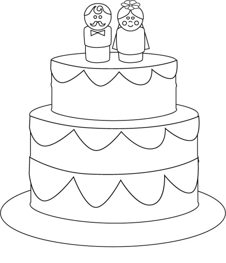 Wedding Cake Coloring Pages - Best Coloring Pages For Kids
