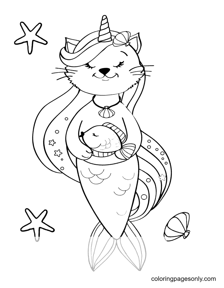 41 Cutest Unicorn Cat Coloring Pages (Free!) Story - Artsy Pretty Plants