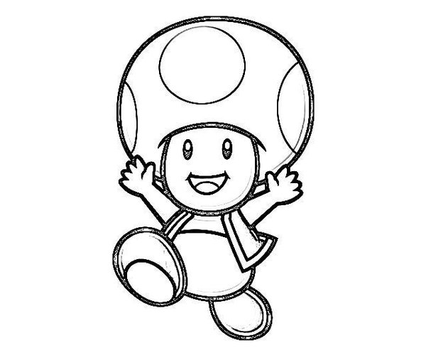 Mario Toad Coloring Pages - GetColoringPages.com