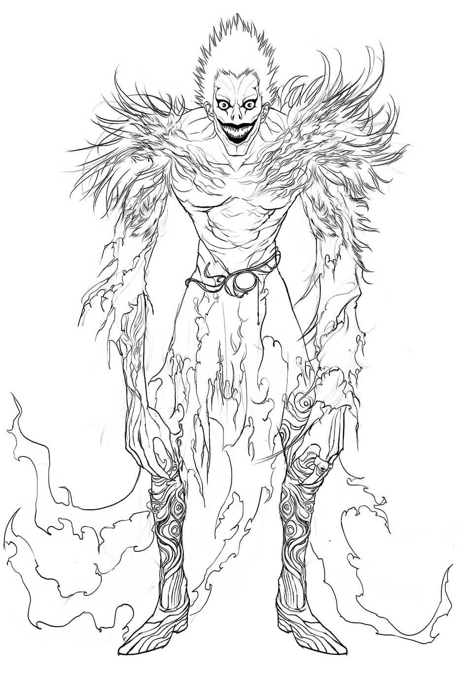 Ryuk from Death Note 1 Coloring Page - Free Printable Coloring Pages for  Kids