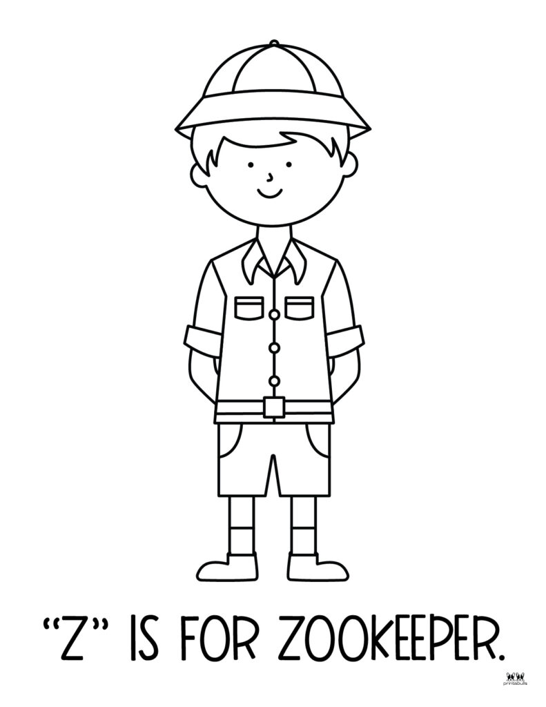 Letter Z Coloring Pages - 15 FREE Pages | Printabulls