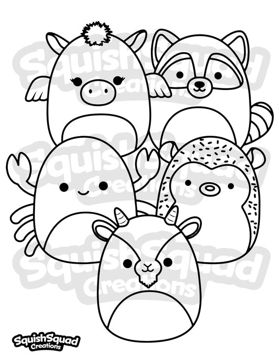 Squishmallow Coloring Page Printable Squishmallow Coloring - Etsy