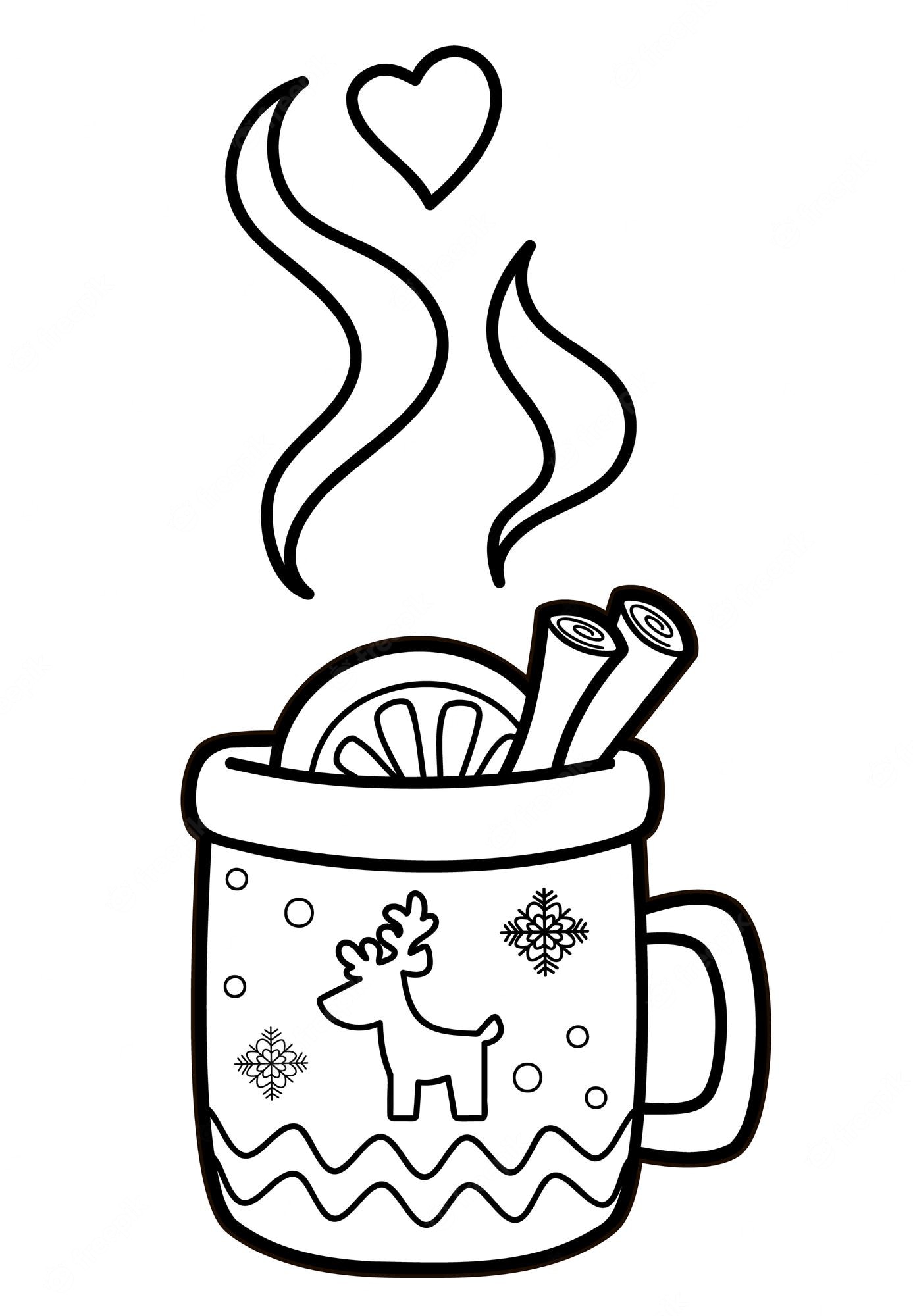 Coffee Cup Coloring Images - Free Download on Freepik