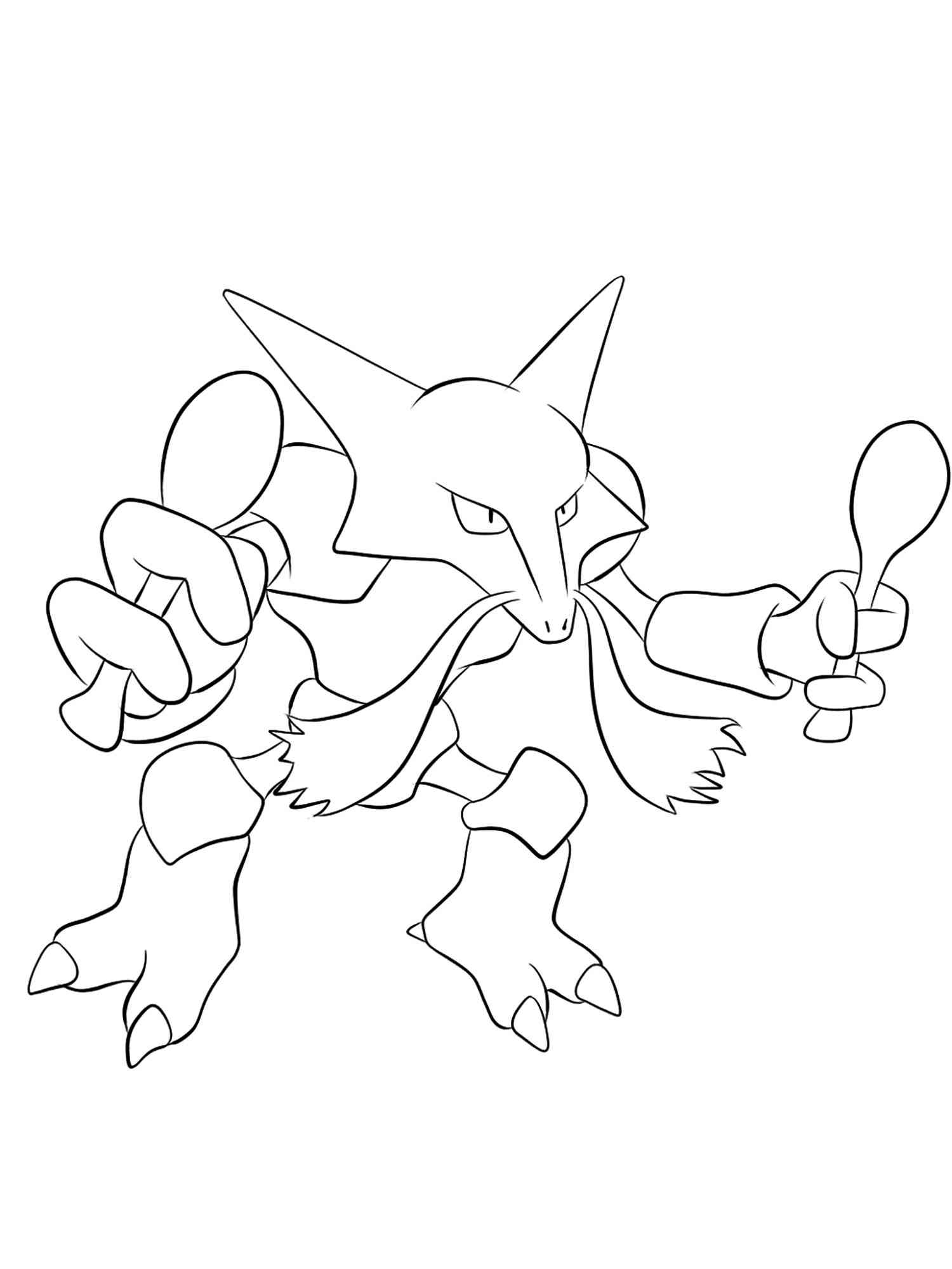 Pokemon Alakazam coloring pages - Free Printable