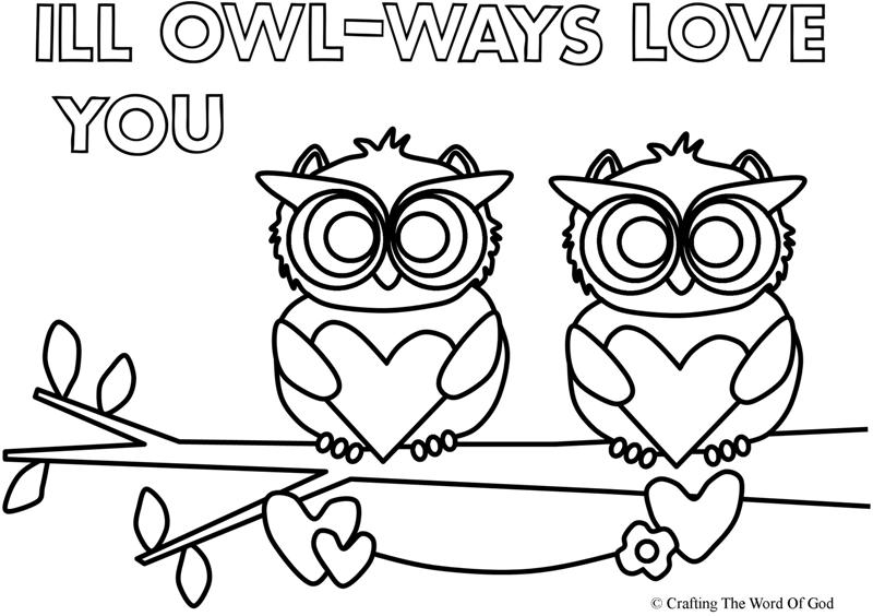 I'll Owl-ways Love You- Coloring Page « Crafting The Word Of God