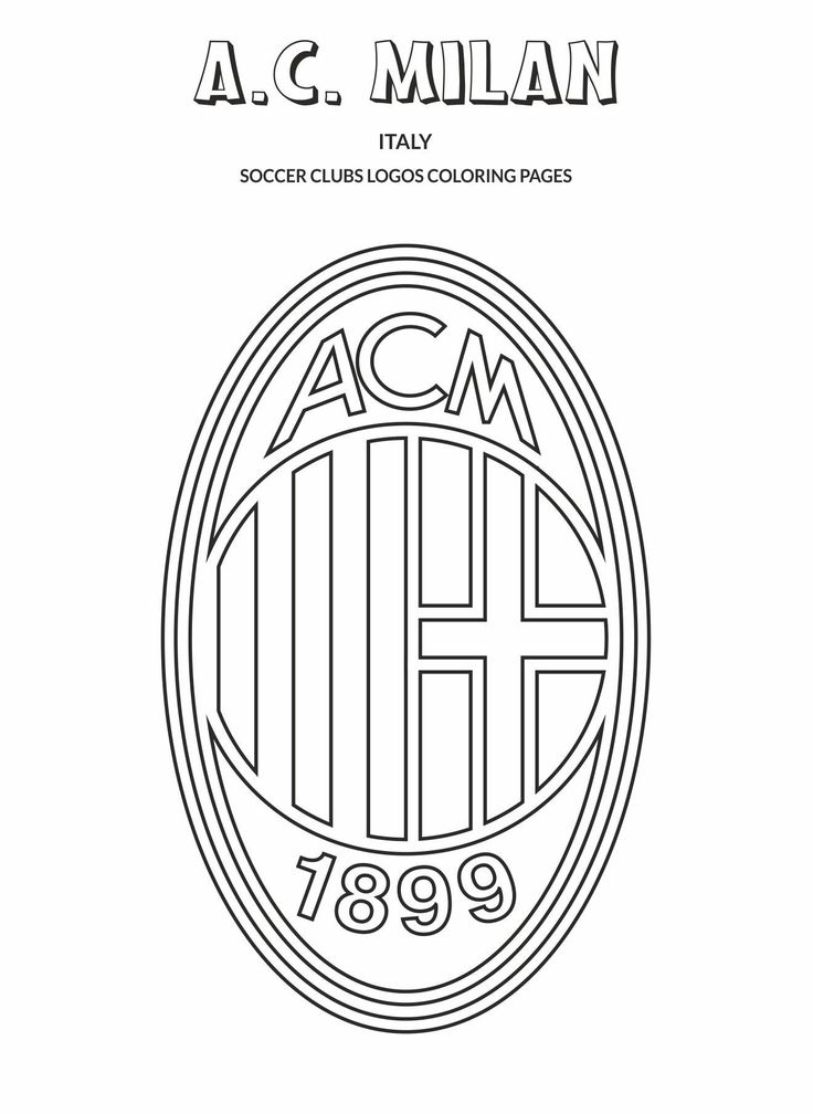 AC Milan Coloring Pages Pdf To Print - Coloringfolder.com | Ac milan,  Sports coloring pages, Coloring pages
