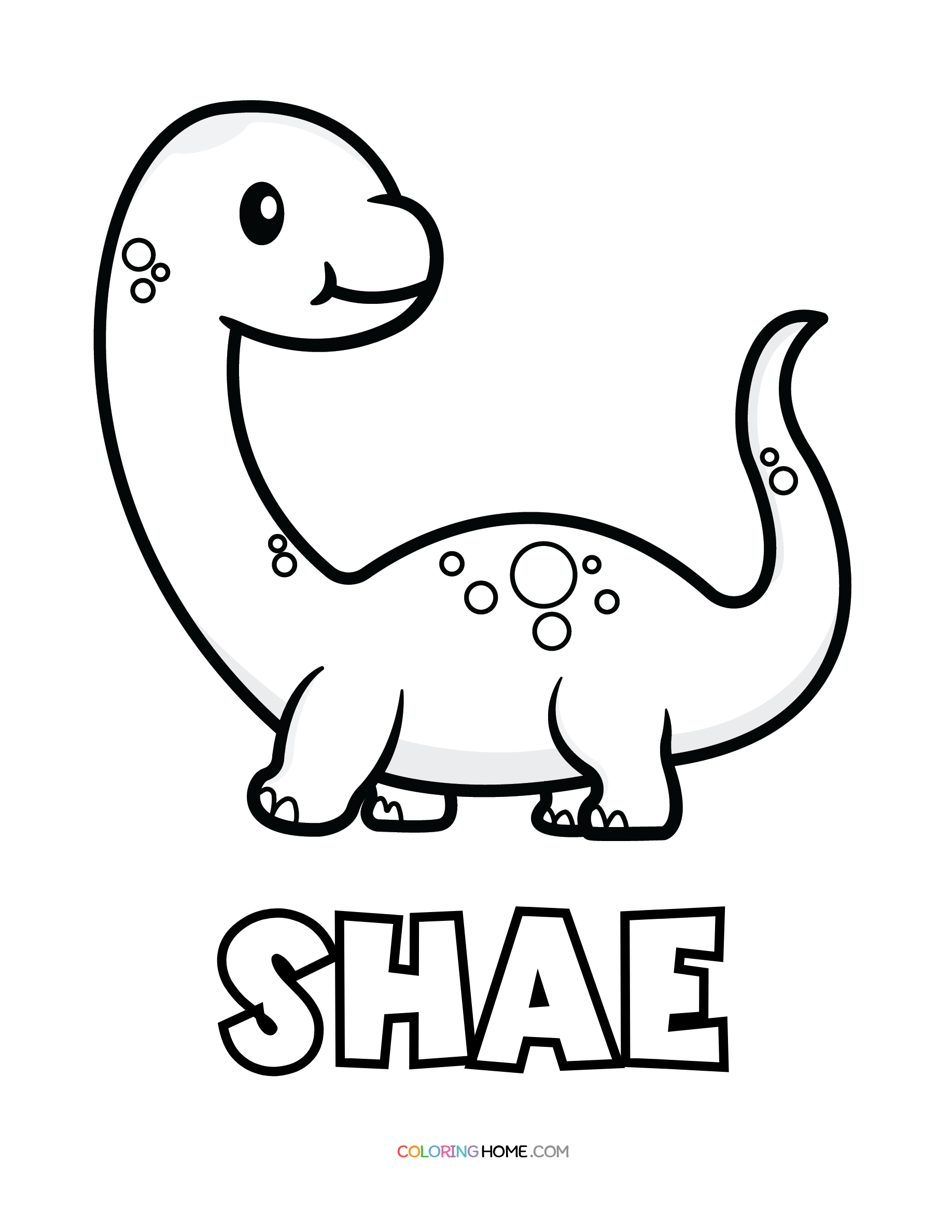 Shae dinosaur coloring page