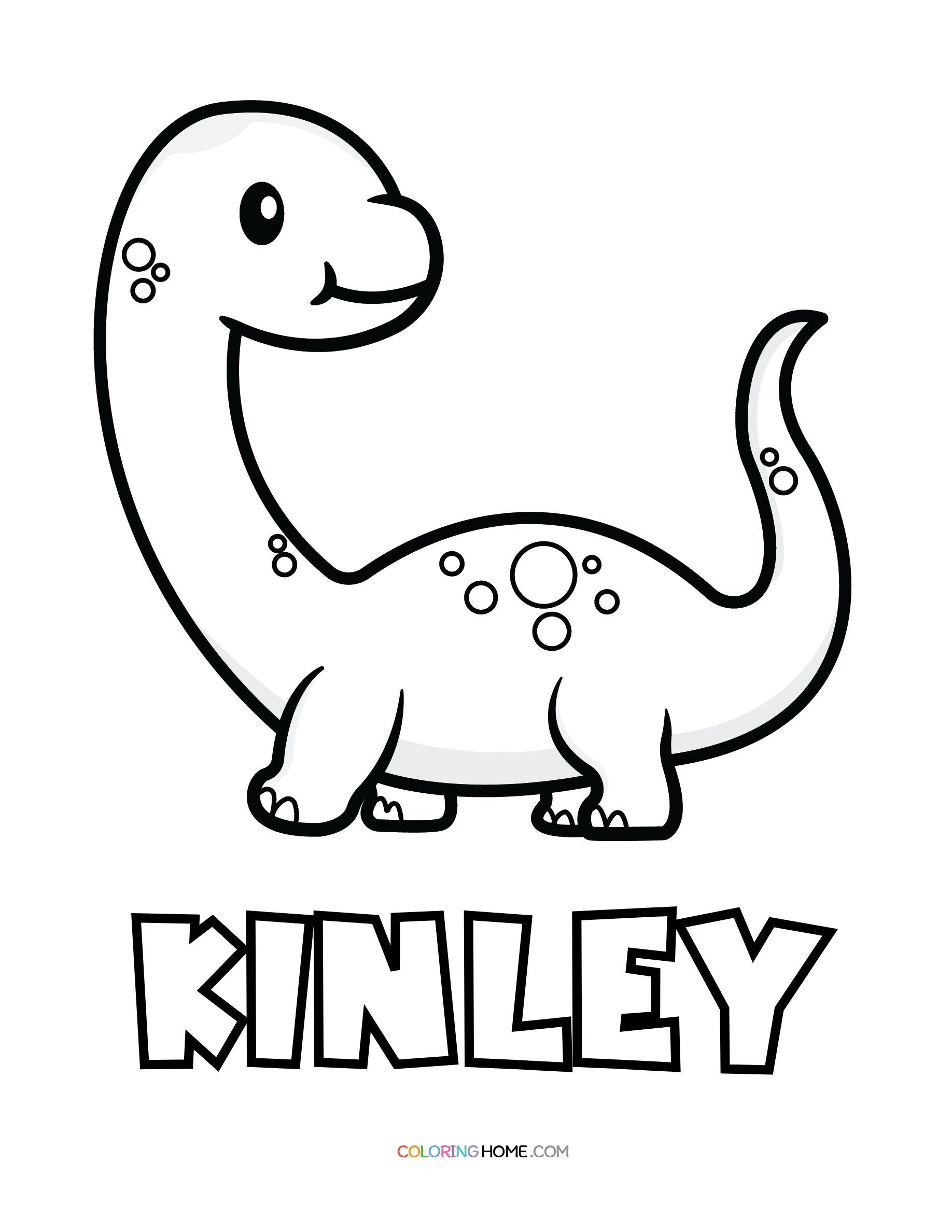 Kinley dinosaur coloring page