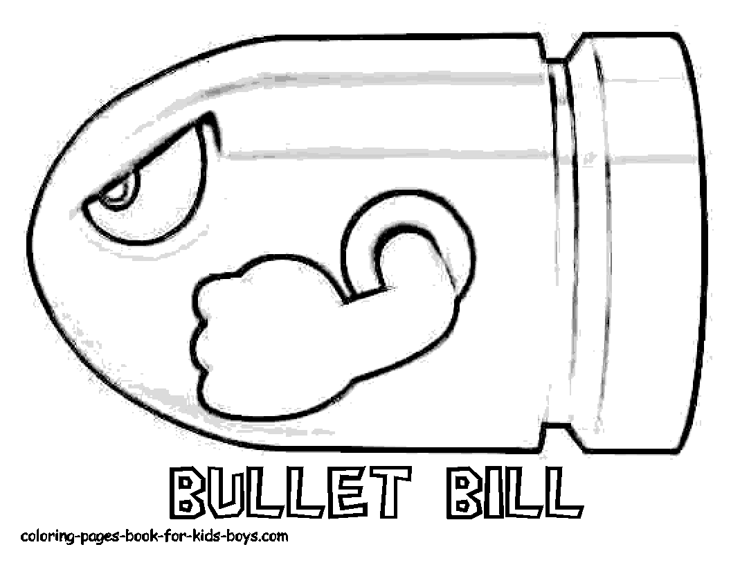 Super Mario Bullet Bill Coloring Pages ...