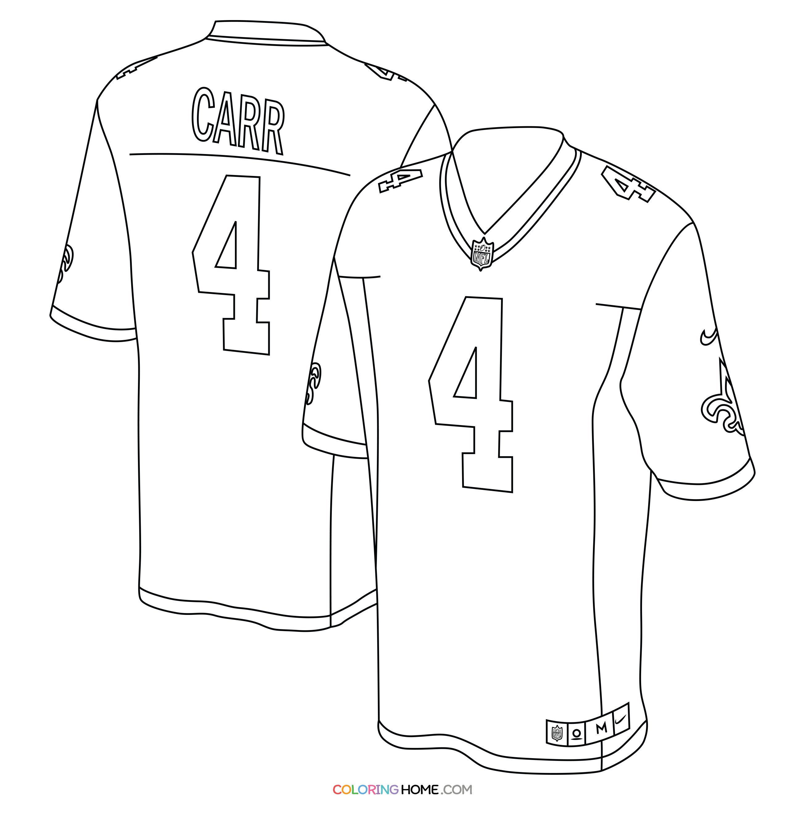 Derek Carr coloring page