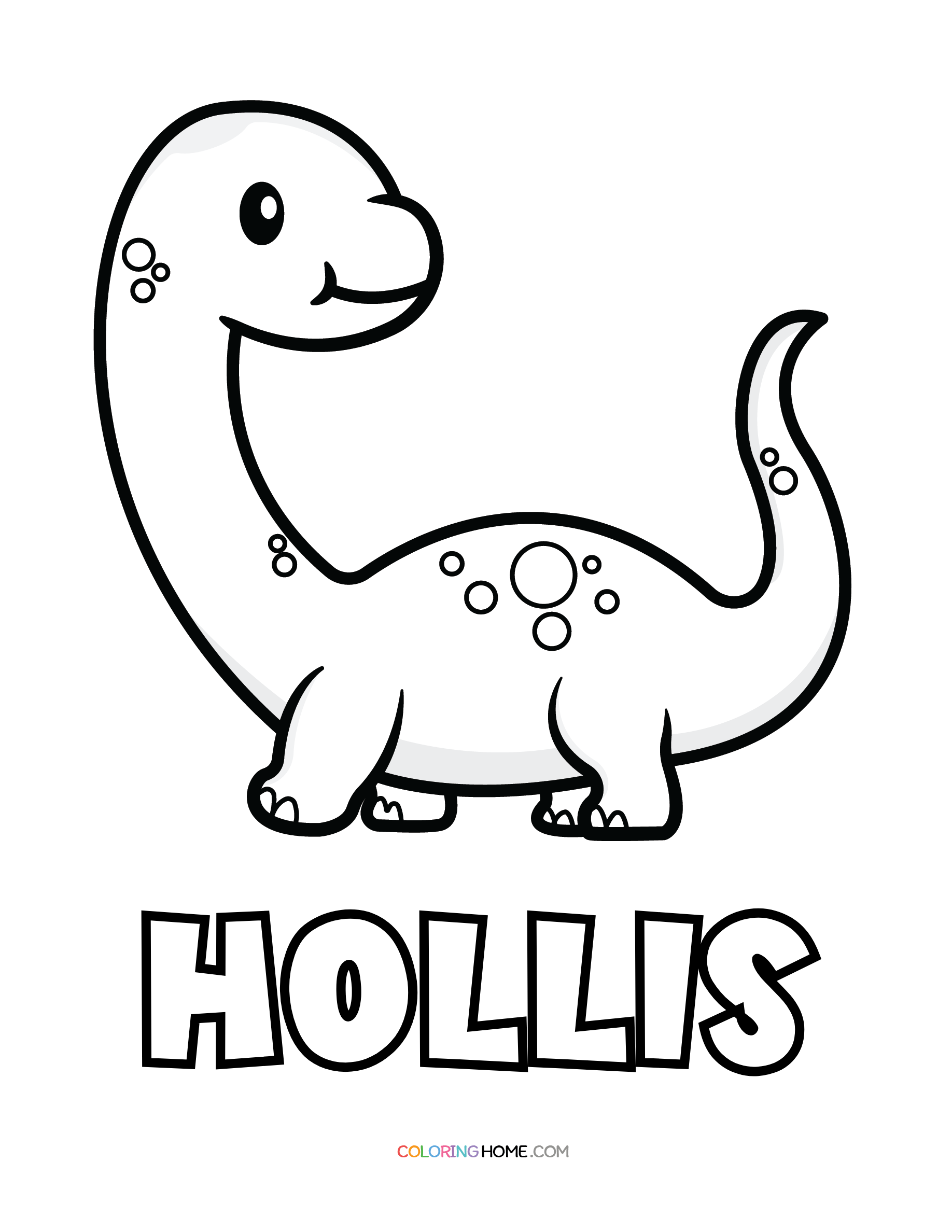 Hollis dinosaur coloring page