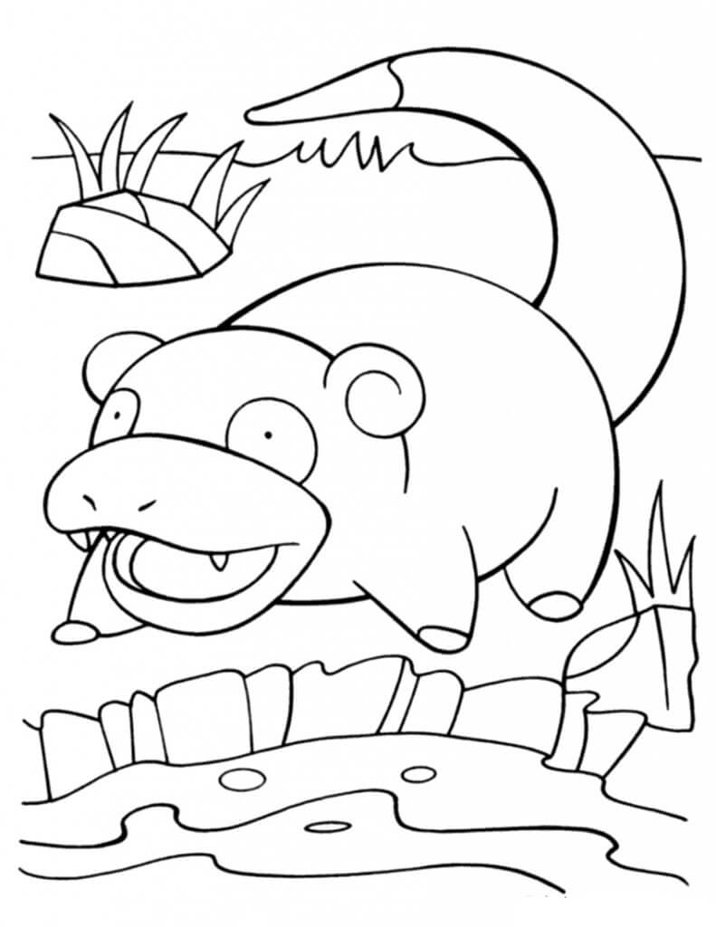 Slowpoke Coloring Pages - Free Printable Coloring Pages for Kids