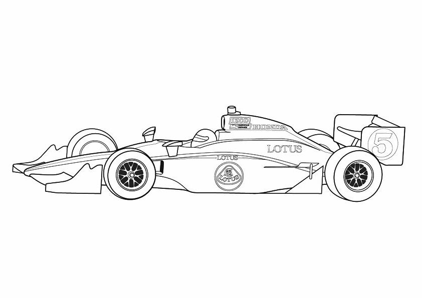 print coloring image - MomJunction | Race car coloring pages, Cars coloring  pages, Coloring pages