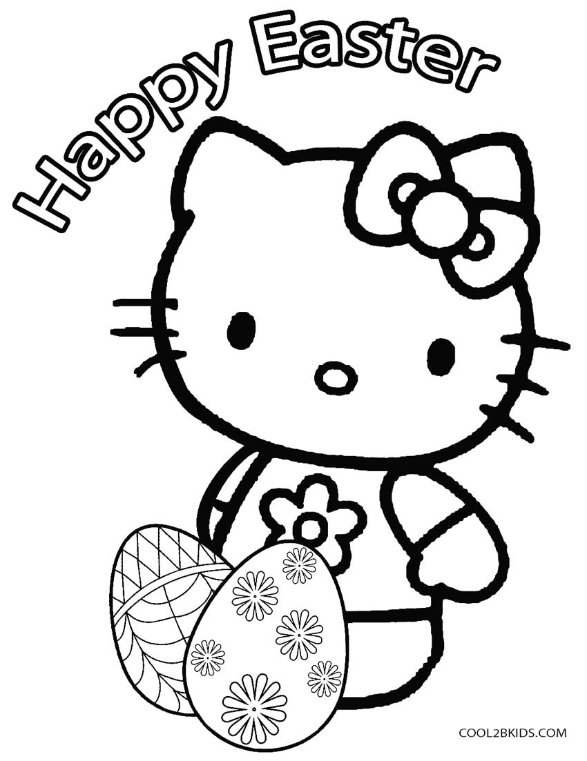 Hello Kitty Easter Egg Coloring Pages | Coloring Online