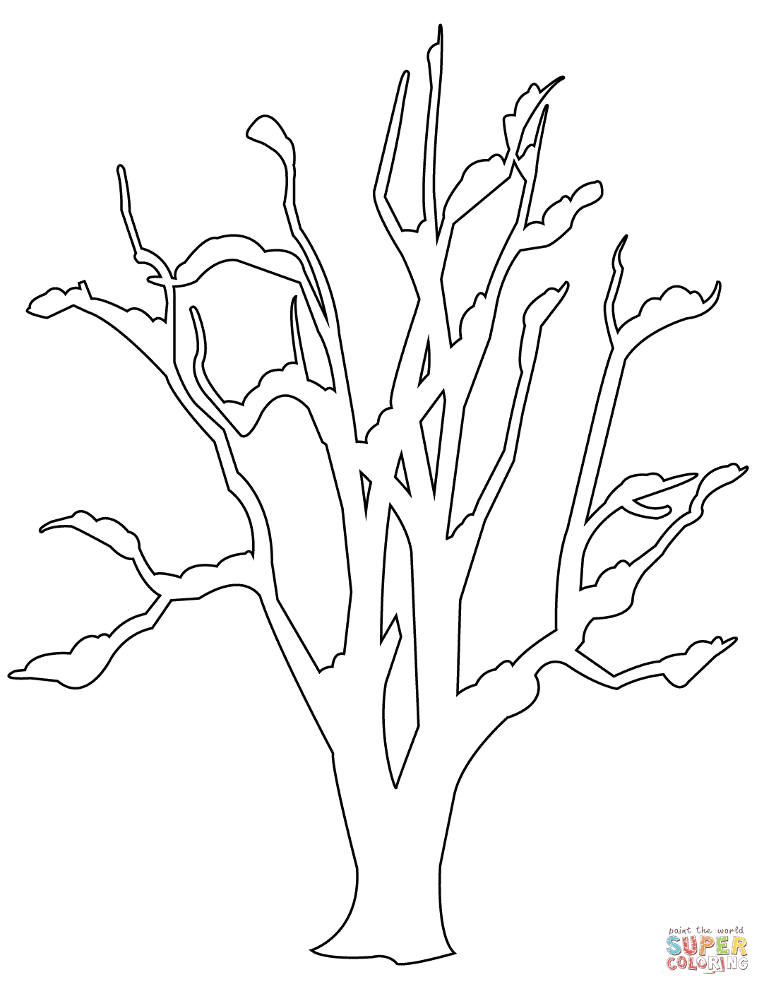 Bare trees coloring pages | Free Printable Pictures