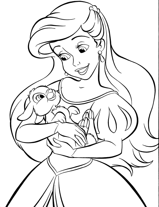 Coloring Pages Disney Princess Ariel - Coloring