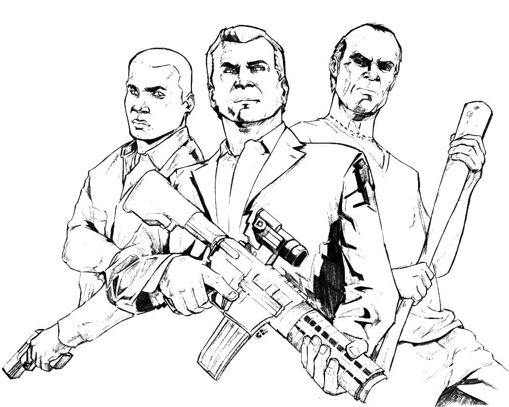 GTA Coloring Pages. 100 Printable Colorings Pages