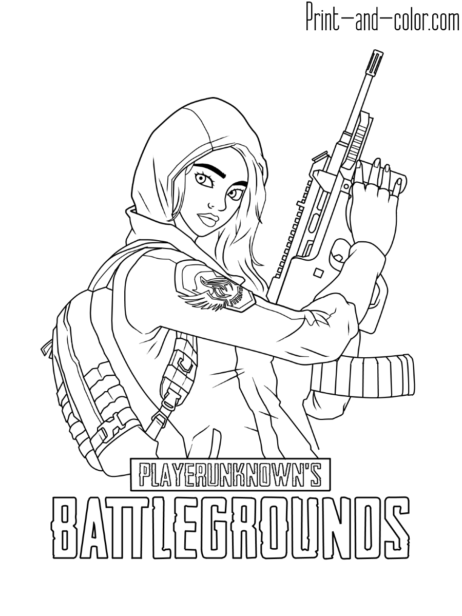 Playerunknown's Battlegrounds coloring pages | Print and Color.com