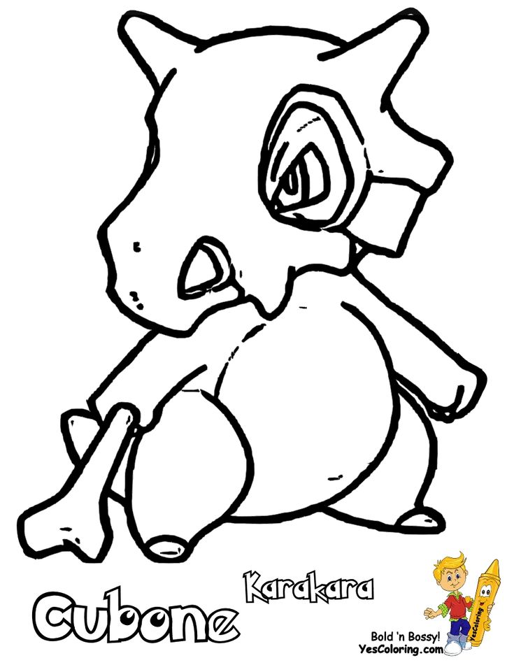 Cubone Coloring Pages Download | Pikachu coloring page, Pokemon coloring  pages, Disney coloring pages