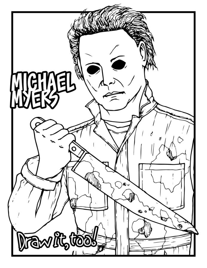 Halloween Michael Myers Coloring Page - Free Printable Coloring Pages for  Kids