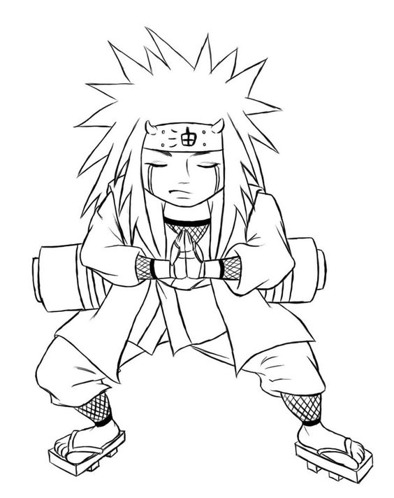Jiraiya So Cute Coloring Page - Free Printable Coloring Pages for Kids