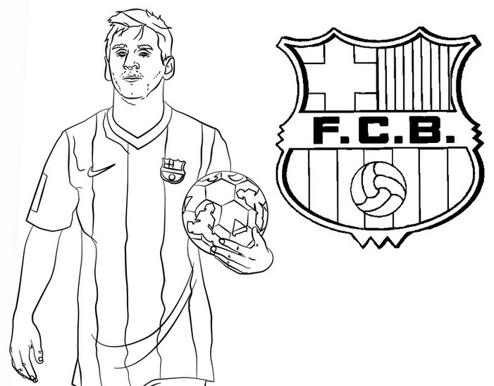 Coloring page UEFA Champions League 2020 : Lionel Messi - FC Barcelona 12