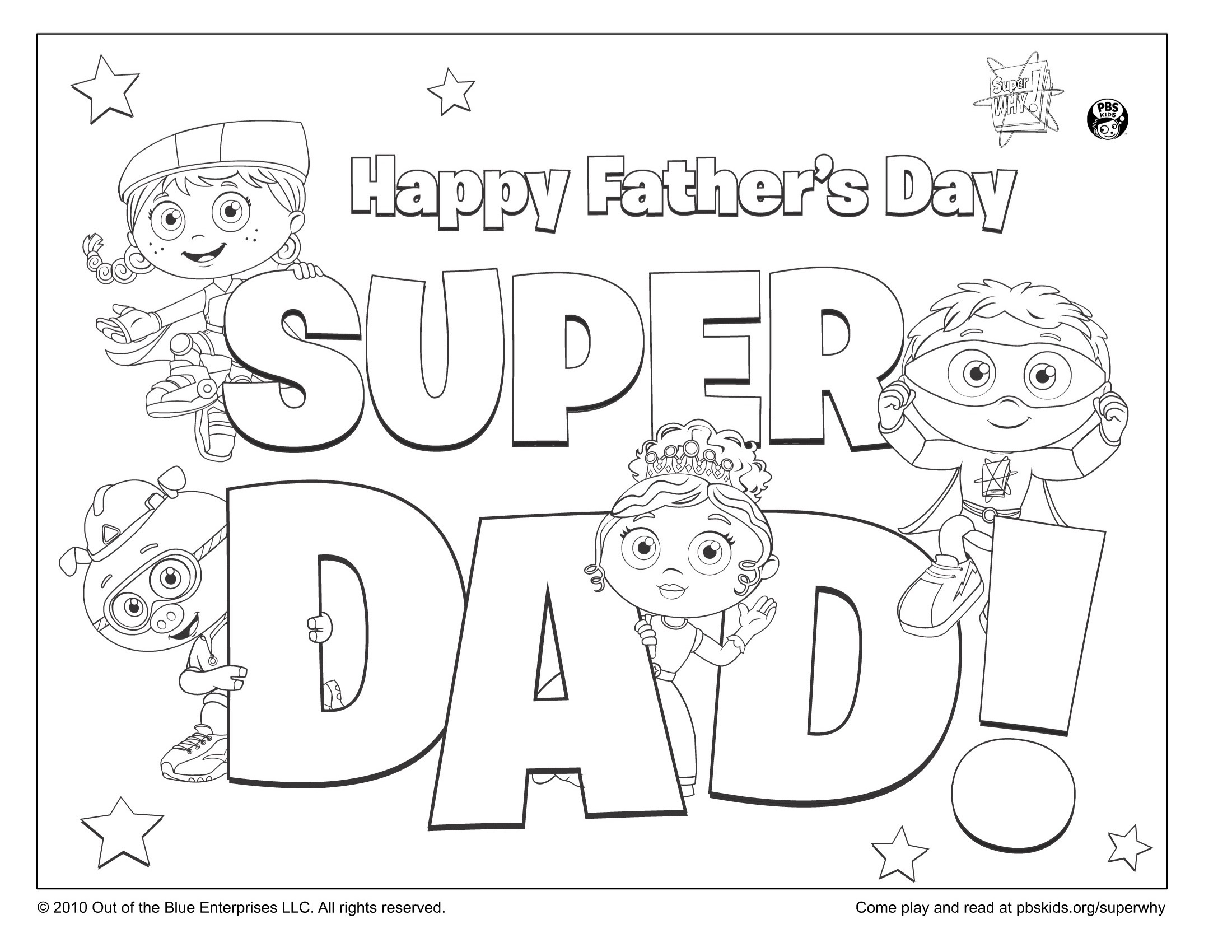 Super Dad! Coloring Page | Kids Coloring Pages | PBS KIDS for Parents