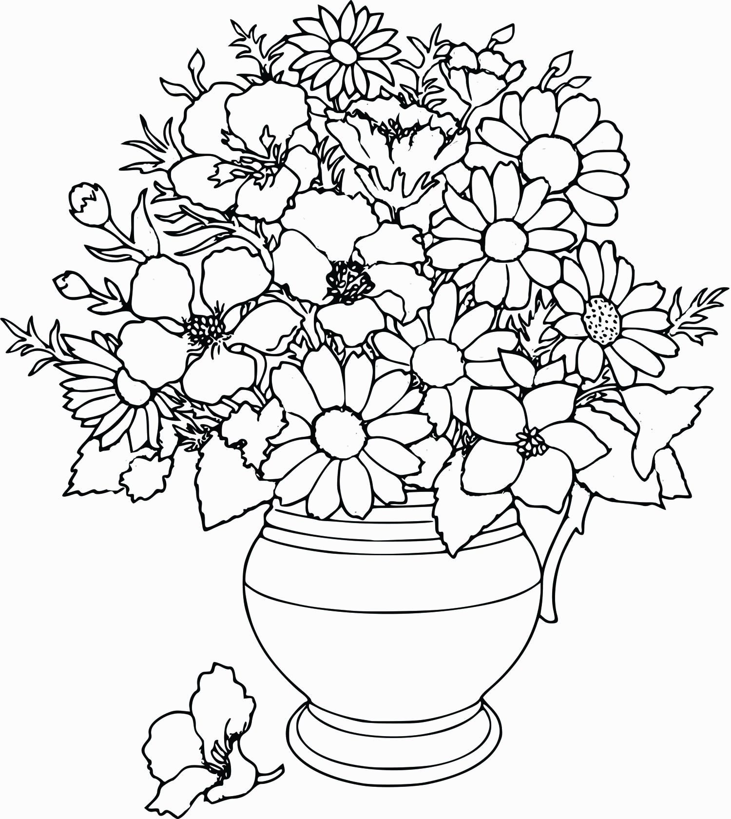 A Lot Of Flowers Coloring Pages - Coloring Pages For All Ages