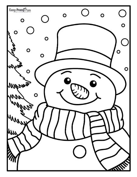 Printable Snowman Coloring Pages - Lots ...