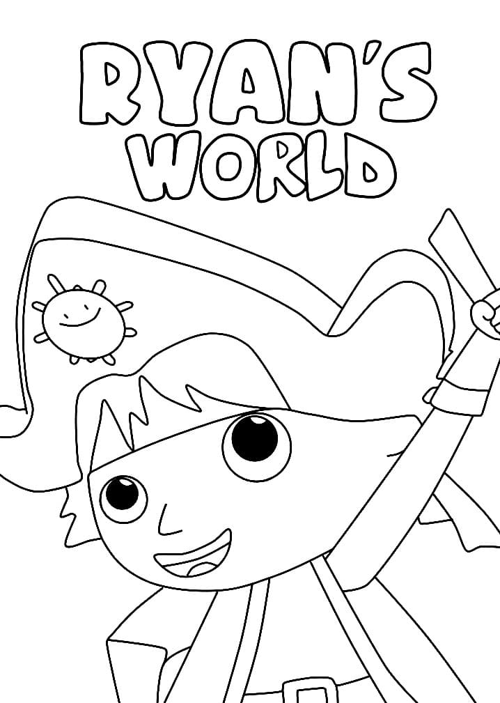 Pirate Game Ryan's World Coloring Page - Free Printable Coloring Pages for  Kids