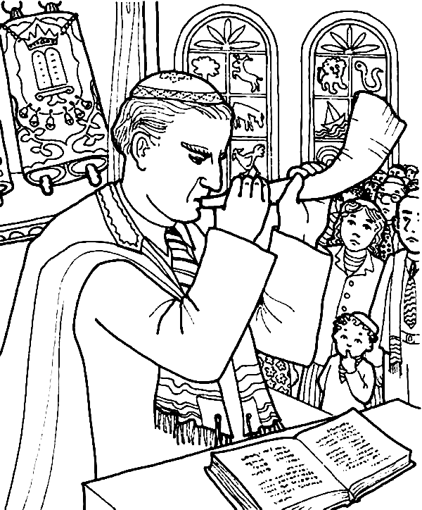 Pray Well Coloring Pages - Rosh Hashanah Coloring Pages - Coloring Pages  For Kids And Adults