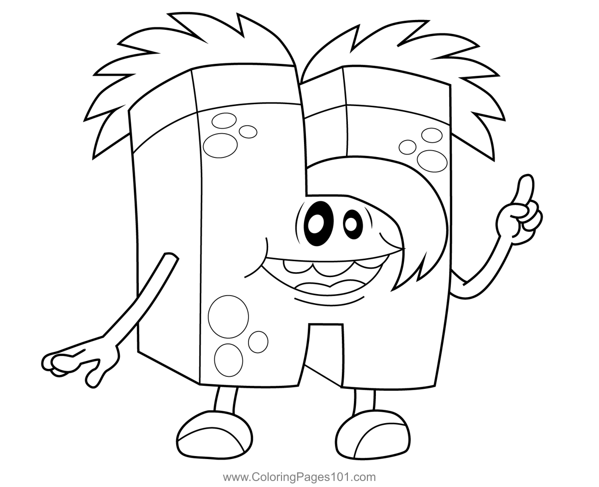 ABC Monster H Coloring Page for Kids - Free ABC Monsters Printable Coloring  Pages Online for Kids - ColoringPages101.com | Coloring Pages for Kids