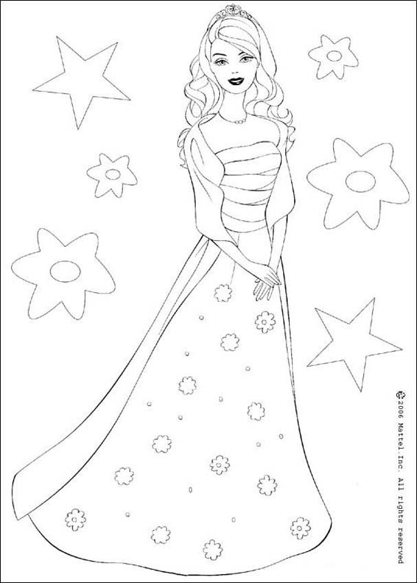 BARBIE DOLL coloring pages - Barbie the Star